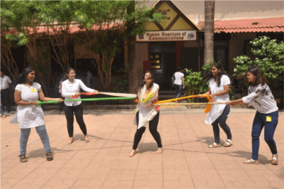 C4D students perform street play on World Peace Day